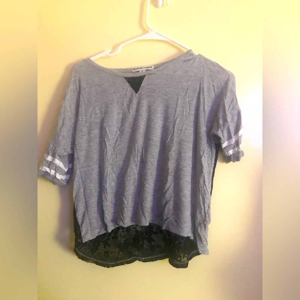Black and gray blouse